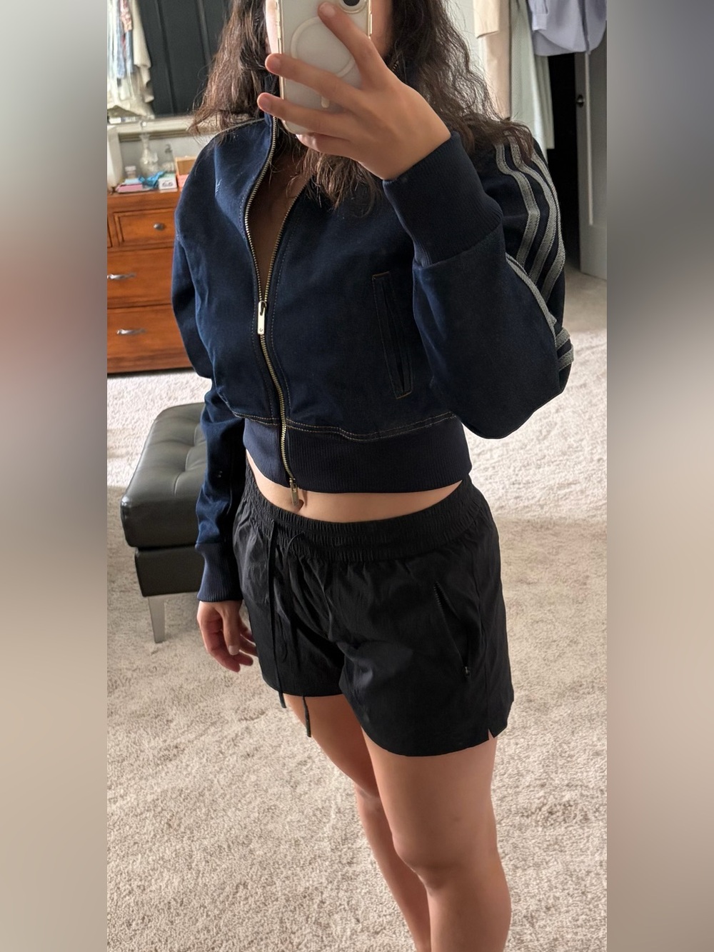Athleta women Olive Green and black Elastic-Waist shorts